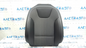 Kia Niro 23-26 passenger seat back upholstery, black, combined leather and fabric, heated