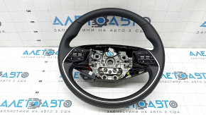 Kia Niro 23-26 black leather steering wheel with heating, buttons, paddles and overlays