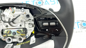 Kia Niro 23-26 black leather steering wheel with heating, buttons, paddles and overlays