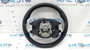 Kia Niro 23-26 black leather steering wheel with heating, buttons, paddles and overlays