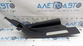 Rear right inner door sill plate for Volvo XC90 16-18 with backlight, black, scratches, cracks