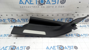 Rear left inner door sill plate for Volvo XC90 16-23 with backlight, black, cracked backlight