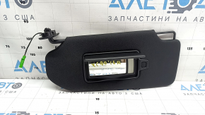 Left sun visor for Volvo XC90 16-26, black, with backlight, without hook