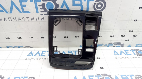 Upper center console trim for the Jeep Compass 22-26 shifter with plug, gloss black, scratches