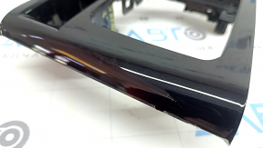 Upper center console trim for the Jeep Compass 22-26 shifter with plug, gloss black, scratches