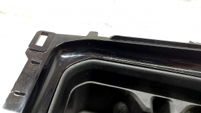 Jeep Compass 22-26 center console cup holder trim, glossy black, scratches