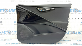 Kia Niro 23-26 front right door panel, black, dark gray fabric armrest, glossy black insert, chrome molding, scratches