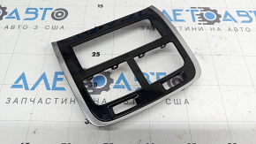 Rear center console trim for Volvo XC90 16-25 type 1, gloss black, blistered coating