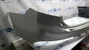 Rear bumper, bare upper part, Volvo XC90 16-19, for parking, white, cracks in fasteners, scratches