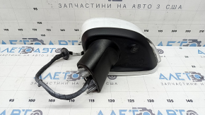 Left side mirror assembly for Volvo XC90 16-24, 14+4 pins, turn signal, heated, auto-dimming, BSM, camera, white, sand, chipped