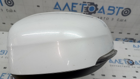 Left side mirror assembly for Volvo XC90 16-24, 14+4 pins, turn signal, heated, auto-dimming, BSM, camera, white, sand, chipped