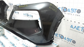Bare front bumper for Nissan Rogue 21-23 without parking sensors, graphite, scratches, cracks, pressed, broken, broken fasteners