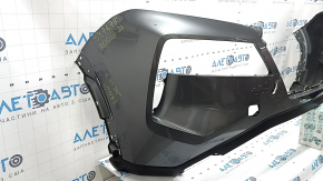 Bare front bumper for Nissan Rogue 21-23 without parking sensors, graphite, scratches, cracks, pressed, broken, broken fasteners