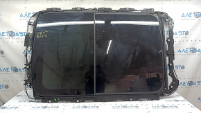 Volvo XC90 16-26 panoramic view mirror assembly, black curtain, chipped glass