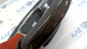 The steering wheel is bare, Volvo XC90 16-26, black leather, Classic wood / Flame birch wood, without paddles, bumps on the leather, cracks in the wood trim.