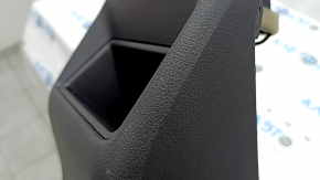 Nissan Rogue 22-26 rear center console trim with deflector and pocket, black