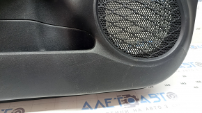 Front left door panel for Toyota Prius 50 16-22, black with gray insert, with leather armrest, scratches, needs cleaning