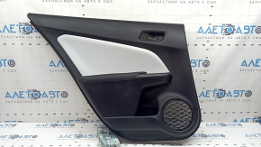 Door trim panel rear left Toyota Prius 50 16-22 black with gray insert, leather armrest, scratches