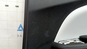 Door trim card rear right Toyota Prius 50 16-22 black with gray insert leather, armrest leather, scratches,