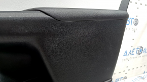 Door trim card rear right Toyota Prius 50 16-22 black with gray insert leather, armrest leather, scratches,