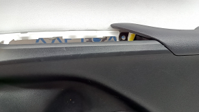 Door trim panel, front right, Toyota Prius 50 18-22, black with gray insert, with leather armrest, scratches
