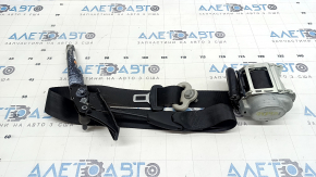 Driver's seat belt with tensioner for Nissan Rogue 21-26, black, with squib, dry-cleanable, water-resistant