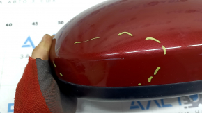 Right side mirror assembly Hyundai Tucson 19-21, 7 pins, heated, BSM, red, worn