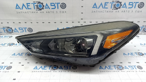 Left front headlight assembly for Hyundai Tucson 19-21 halogen without LED accent, peeling paint, scratches