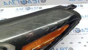 Left front headlight assembly for Hyundai Tucson 19-21 halogen without LED accent, peeling paint, scratches