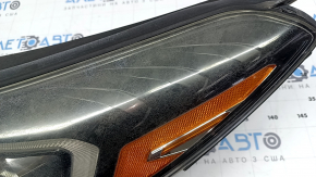Left front headlight assembly for Hyundai Tucson 19-21 halogen without LED accent, peeling paint, scratches
