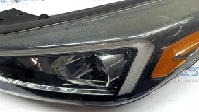 Left front headlight assembly for Hyundai Tucson 19-21 halogen without LED accent, peeling paint, scratches