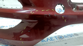 Front bumper bare Hyundai Tucson 19-21 blue R2U, dented, scuffed, cracks in the fasteners