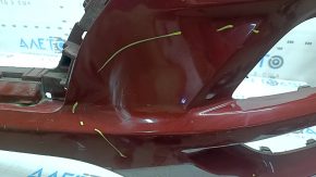 Front bumper bare Hyundai Tucson 19-21 blue R2U, dented, scuffed, cracks in the fasteners