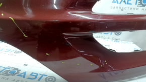 Front bumper bare Hyundai Tucson 19-21 blue R2U, dented, scuffed, cracks in the fasteners