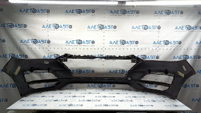 Front bumper bare Hyundai Tucson 19-21 blue R2U, dented, scuffed, cracks in the fasteners
