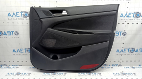 Door trim panel, front right, Hyundai Tucson 19-21, black, insert black, armrest leather black, with handle, scratches