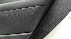 Door trim panel rear right Hyundai Tucson 19-21 black, insert black, armrest leather black, with handle, scratches, broken fastener