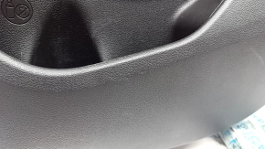Door trim panel rear right Hyundai Tucson 19-21 black, insert black, armrest leather black, with handle, scratches, broken fastener