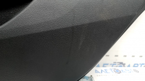 Door trim panel rear right Hyundai Tucson 19-21 black, insert black, armrest leather black, with handle, scratches, broken fastener