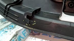 Door trim panel rear right Hyundai Tucson 19-21 black, insert black, armrest leather black, with handle, scratches, broken fastener