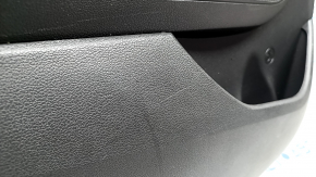 Door trim panel rear left Hyundai Tucson 19-21 black, insert black, armrest leather black, with handle, scratches