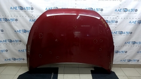 The bare hood of a Hyundai Tucson 16-21 steel, red R5R, bumpers