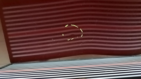 The bare hood of a Hyundai Tucson 16-21 steel, red R5R, bumpers