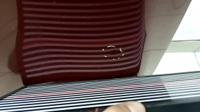 The bare hood of a Hyundai Tucson 16-21 steel, red R5R, bumpers