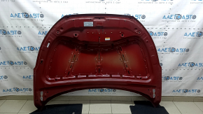 The bare hood of a Hyundai Tucson 16-21 steel, red R5R, bumpers