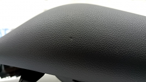 BMW X7 G07 19-22 Black leather rear right arch trim, wood insert with molding, brown Coffee leather armrest, melted armrest, broken mount, bumps, worn molding