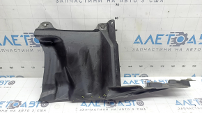 The right side engine guard for a Toyota Prius 50 19-22 is dented and scuffed.