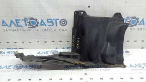 The right side engine guard for a Toyota Prius 50 19-22 is dented and scuffed.