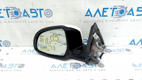 Left side mirror assembly for BMW X7 G07 19-22, turn signal, heated, memory, auto-dimming, BSM, camera, Shadow-Line, 9 pins, white, crack in mount