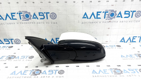 Left side mirror assembly for BMW X7 G07 19-22, turn signal, heated, memory, auto-dimming, BSM, camera, Shadow-Line, 9 pins, white, crack in mount